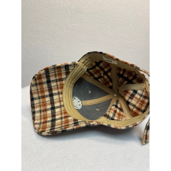 Aerie Smiley Wool Blend Baseball Hat in a brushed plaid pattern - Picture 5 of 6